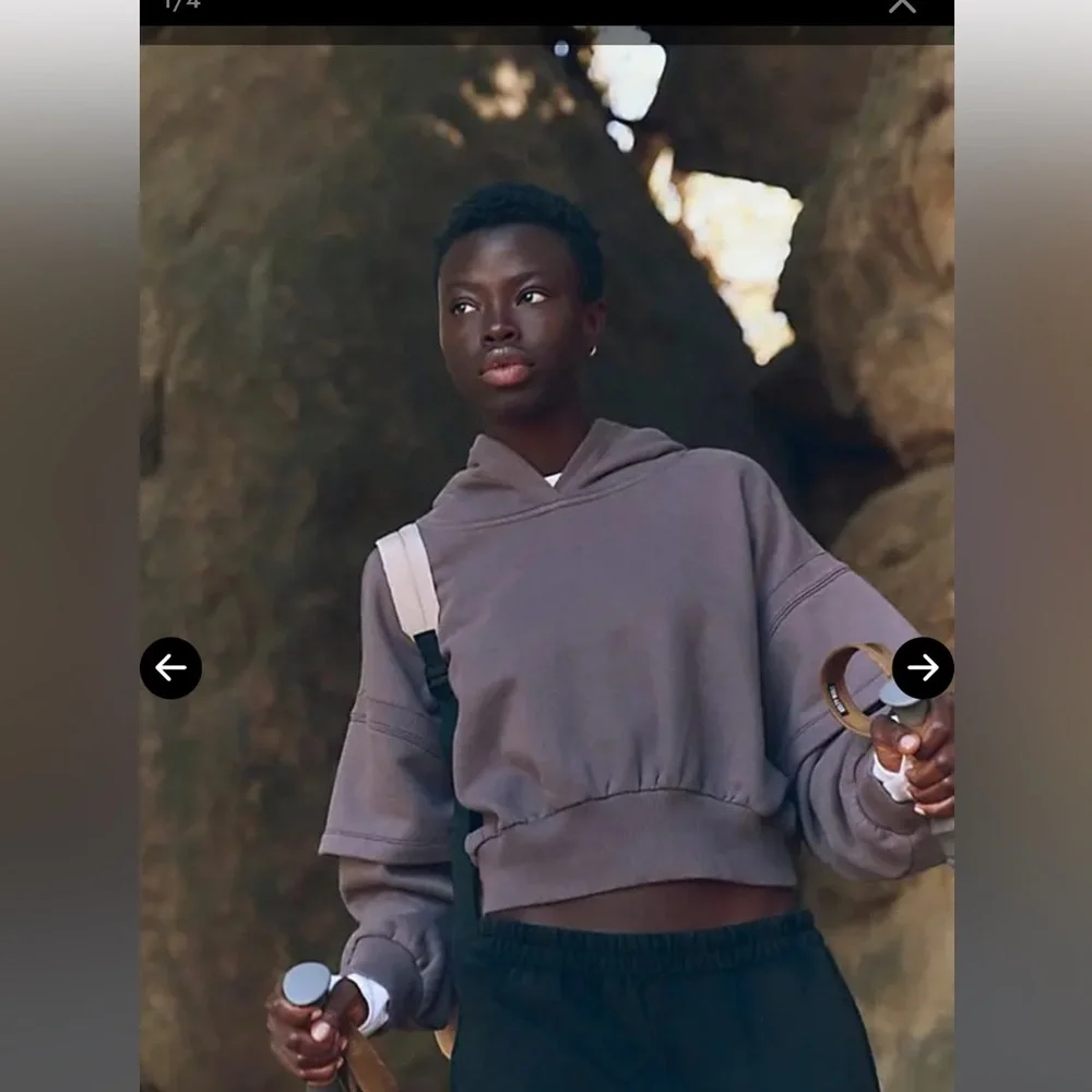 Free People SNOW FLOW HOODIE NWT size Large color driftwood - Picture 4 of 12